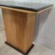 Vintage bamboo and solid wood bistro table