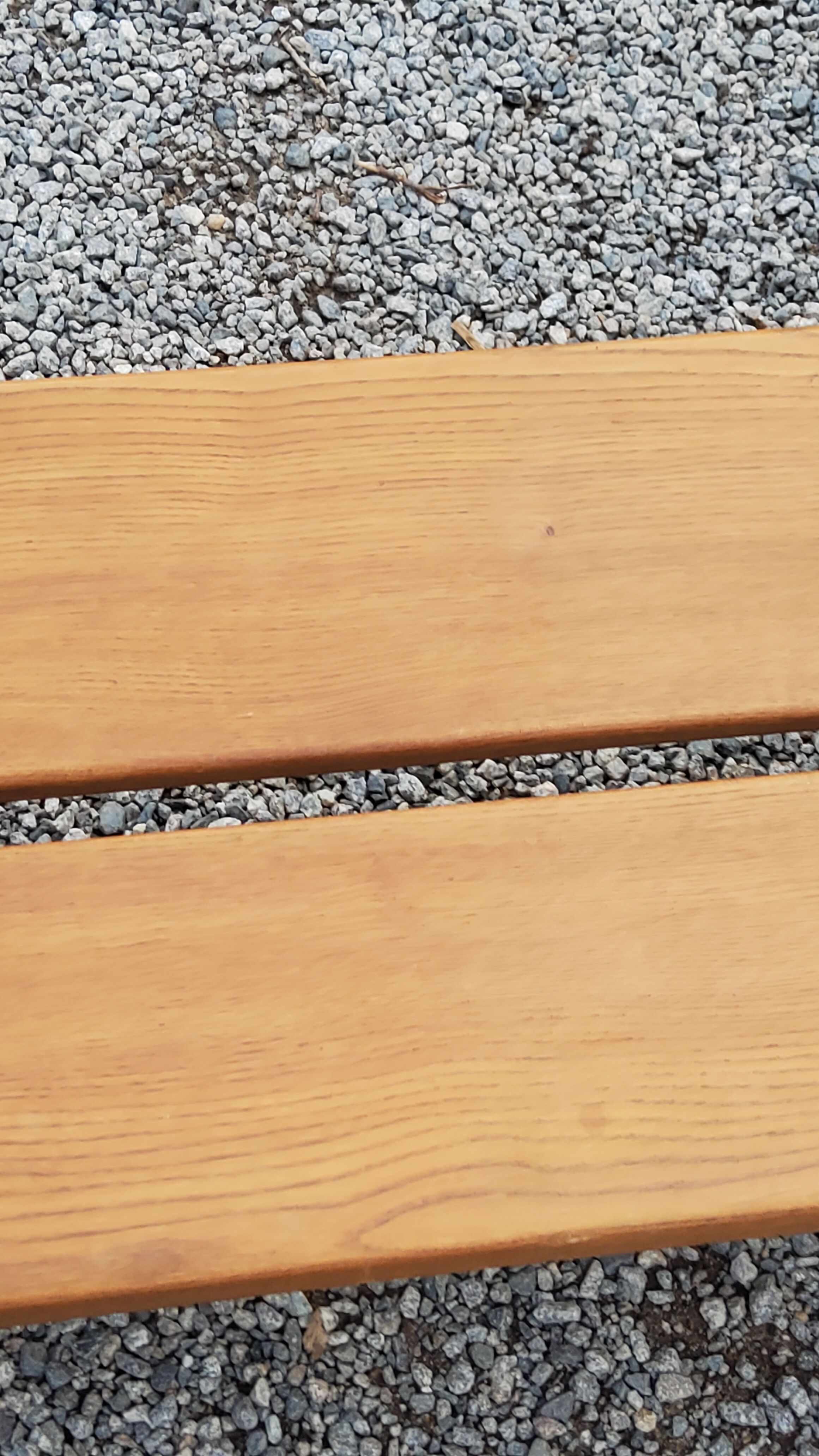 Solid elm bench from the 70s