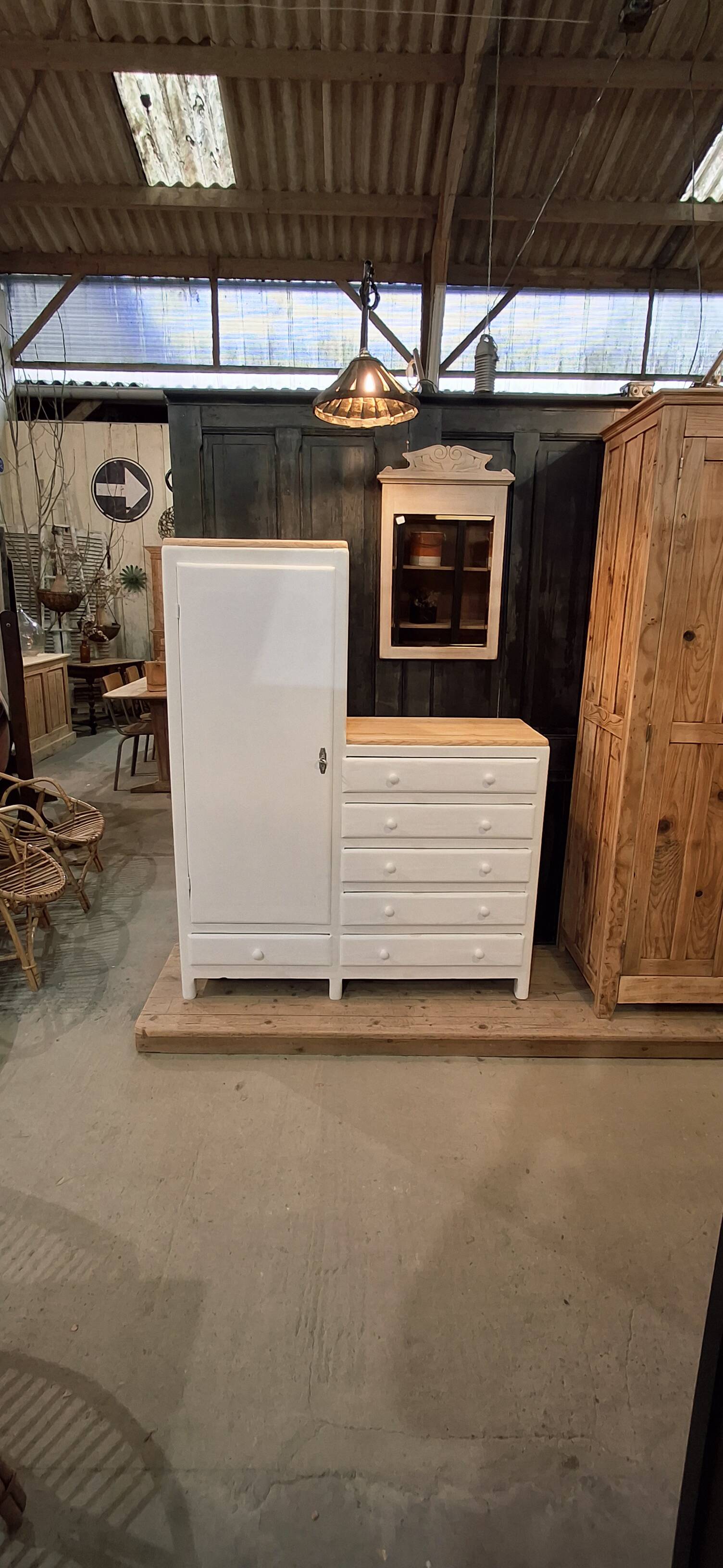 Vintage asymmetrical wardrobe