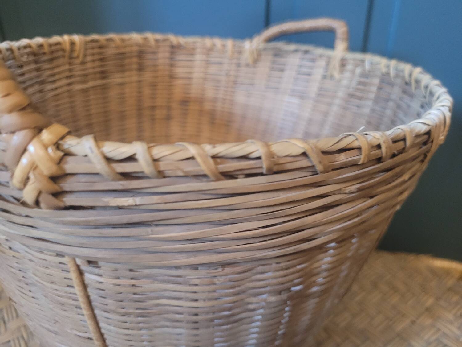 Vintage rattan basket