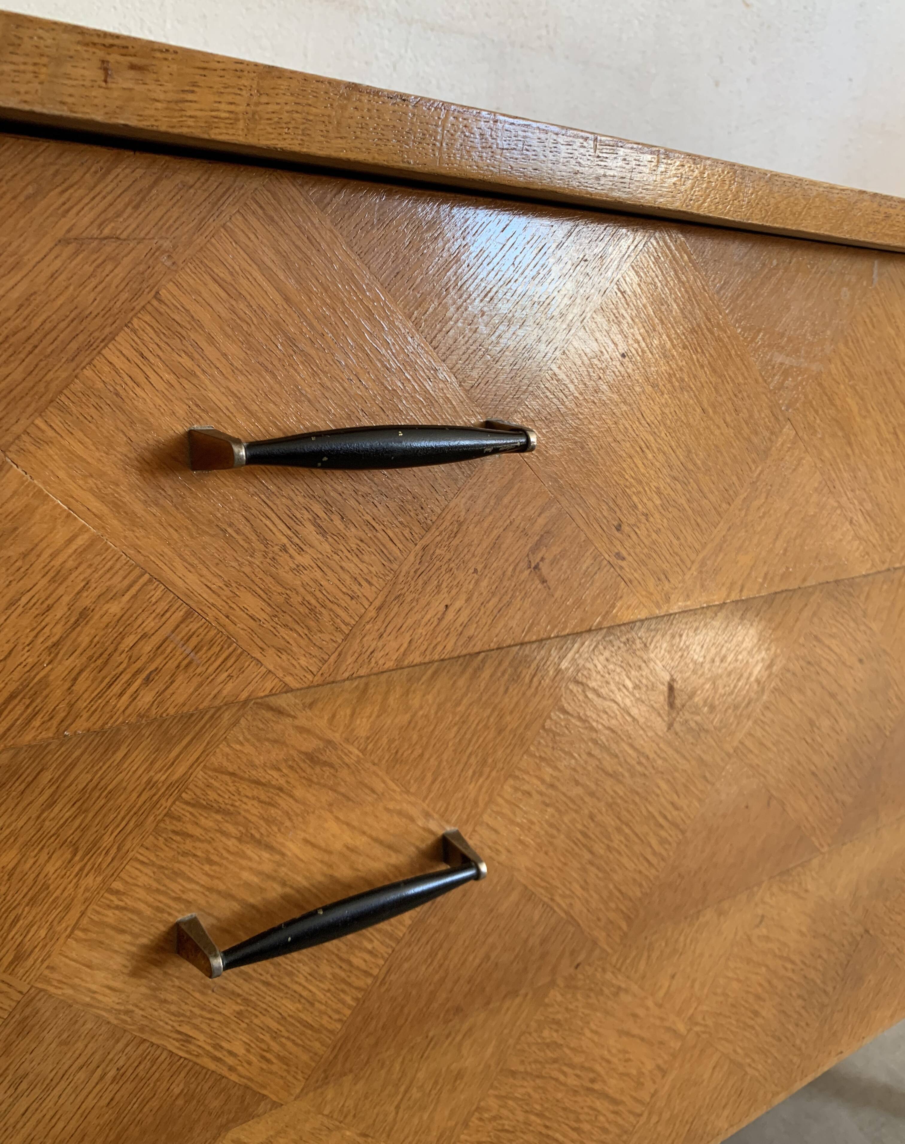 Oak chest of drawers from the scandinavian 60s