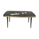 Table basse en verre retro 1950 vintage