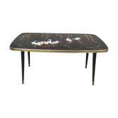 Vintage 1950 retro glass coffee table