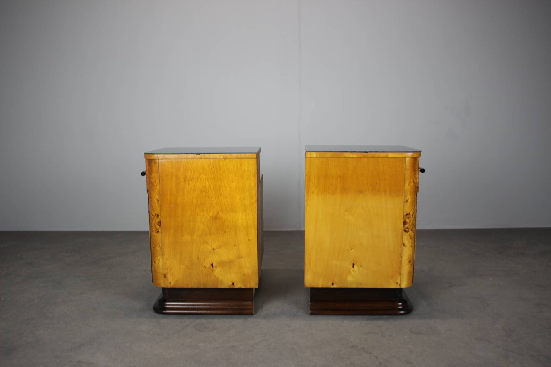 Pair of bedside tables mid-century by Jindřich Halabala, Czechoslovakia, 1950s