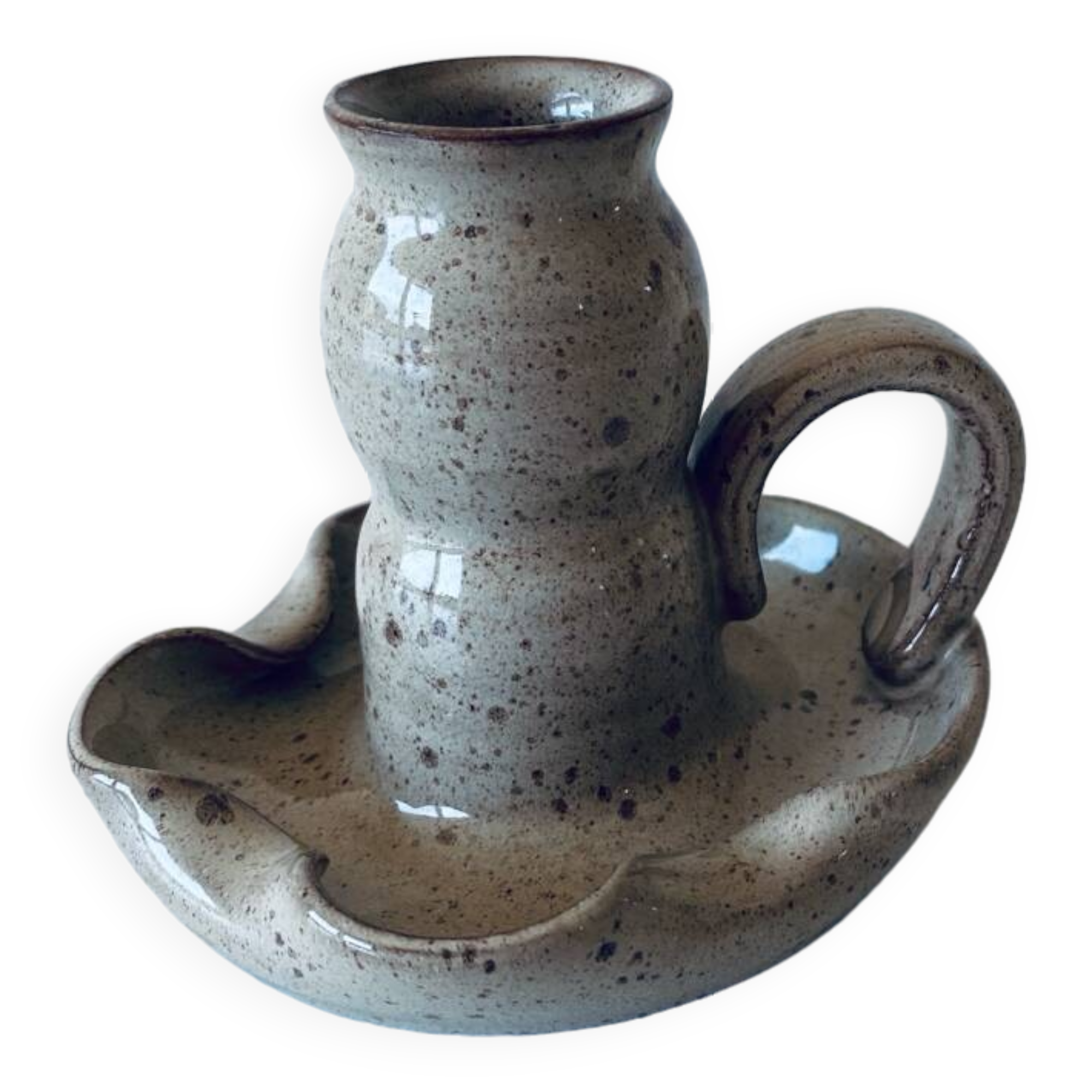 Ceramic candle holder signed Vallauris