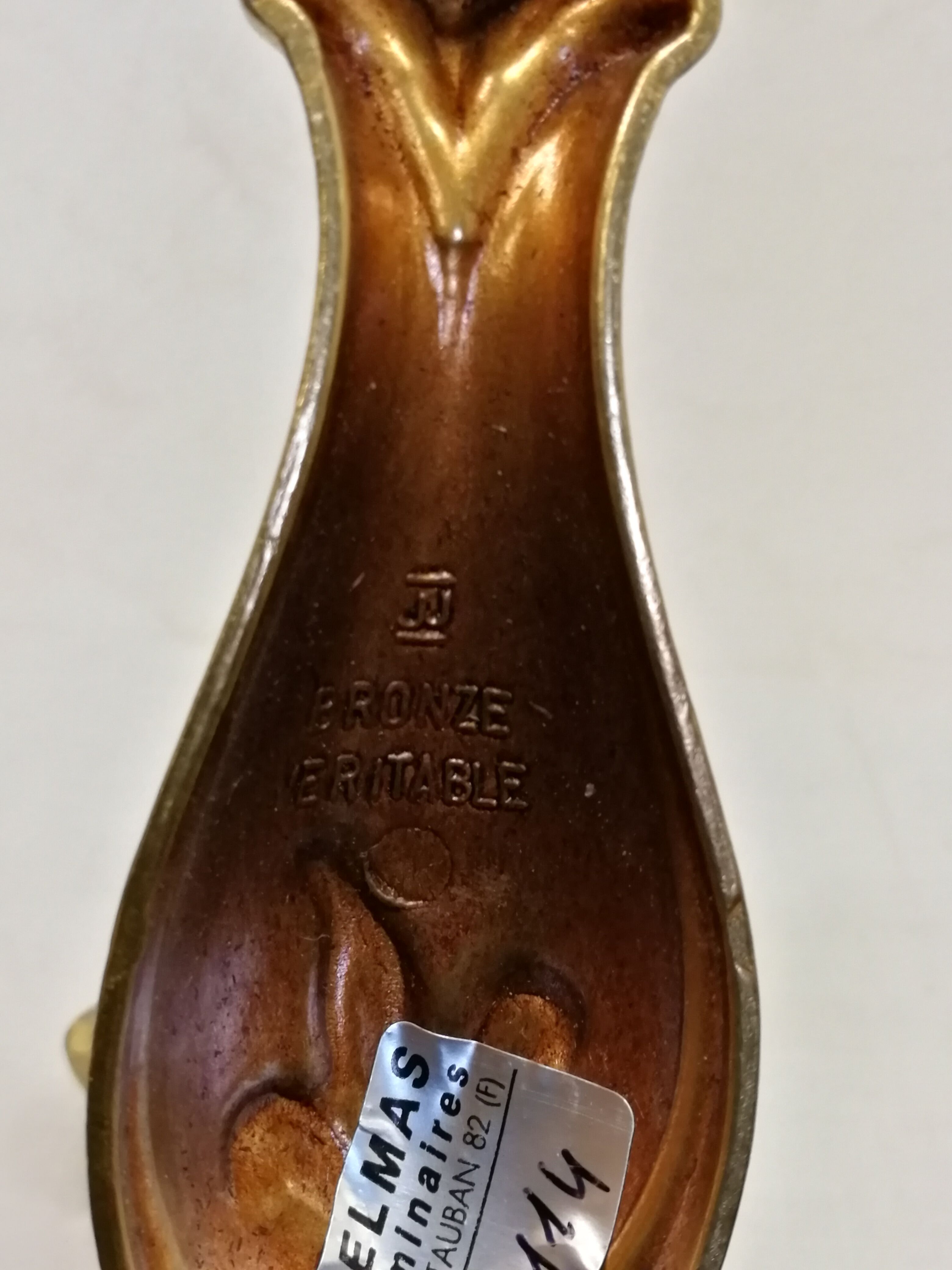 Pair of true bronze wall lamps