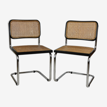 Pair of vintage chairs B32 Marcel Breuer, black