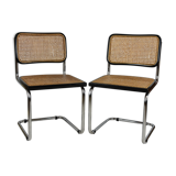 Pair of vintage chairs B32 Marcel Breuer, black