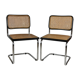 Pair of vintage chairs B32 Marcel Breuer, black