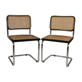 Pair of vintage chairs B32 Marcel Breuer, black