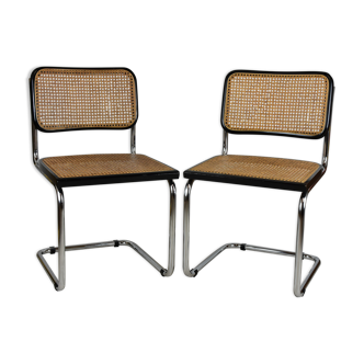Paire de chaises vintage B32 Marcel Breuer, noires