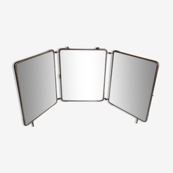 Triptych barber mirror to pose or hang 1900