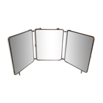 Triptych barber mirror to pose or hang 1900