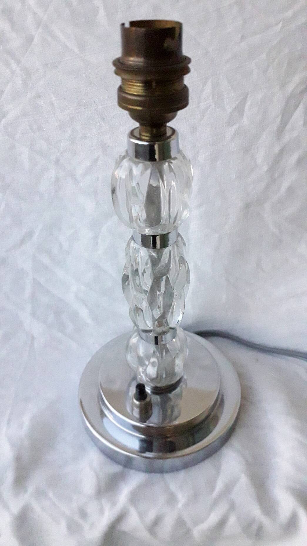 Pied de lampe verre
