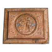 Plaque en cuivre repoussé, début 19ème, de style Néo-classique
