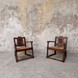Paire de fauteuils néo-basque