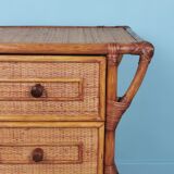 Rattan bedside