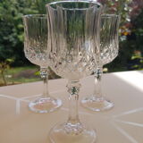 Set of 3 glasses in Crystal of Arques 1980s