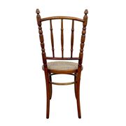Set of Four Antique Bentwood Café Chairs – Thonet / Fischel Style – Cane Se
