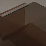 Vintage Michel Dumas plexiglass and glass coffee table for Roche Bobois, 1970s