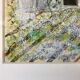 Watercolor "Les Fenestrons" signed and framed vintage