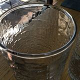 6 Orangeade long drink glasses in crocodile relief