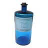 Old Blue Glass Apothecary Jar - Tinct: Aloe