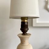 Stone and cotton table lamp