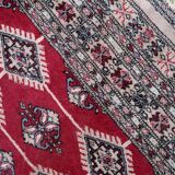 Tapis vintage ouzbek Boukhara fait main en laine – 126 x 181 cm – années 1960