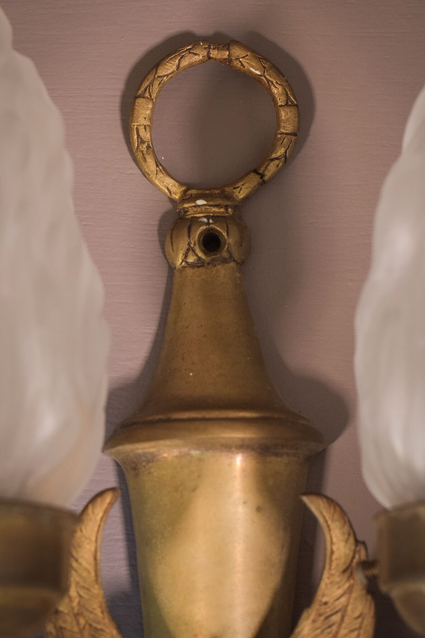 Pair of Wall Lamps with Angels