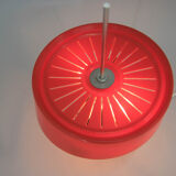 Red Table Lamp with Adjustable Height, Czechoslovakia, 1960s