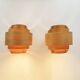 Pair of V-327 pine wall lights Hans-Agne Jakobsson for AB Markaryd, 1960