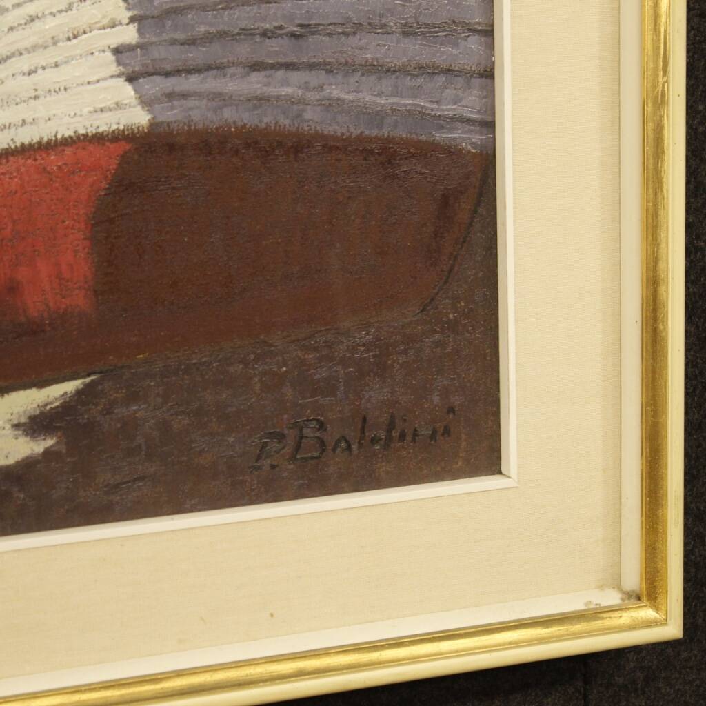 Signed Italian seascape painting from the 20th century