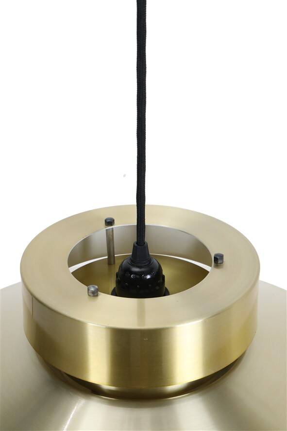 Lyskær Belysning “U.F.O” pendant lamp / Space Age / Danish modern design / gold / brass / aluminium / 1970s