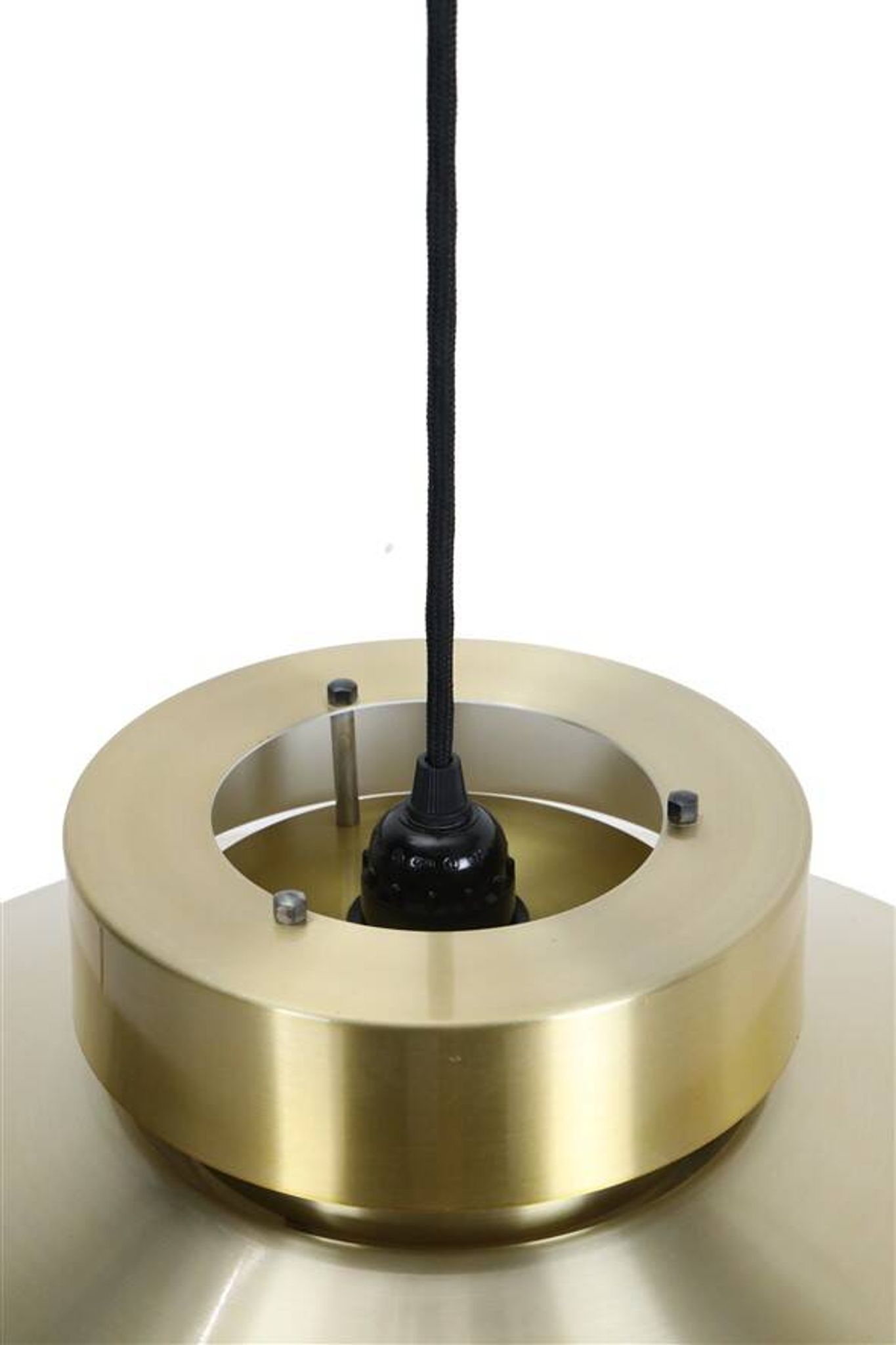 Lyskær Belysning “U.F.O” pendant lamp / Space Age / Danish modern design / gold / brass / aluminium / 1970s