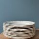 Set of 11 flat earthenware plates from Sarreguemines France