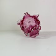 Large empty pocket or vintage pink Murano glass vase