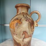 Vase WG Scheurich 490-42 decorated with cave paintings
