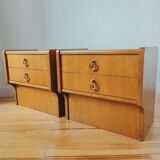 Pair of vintage Scandinavian bedside tables 1970