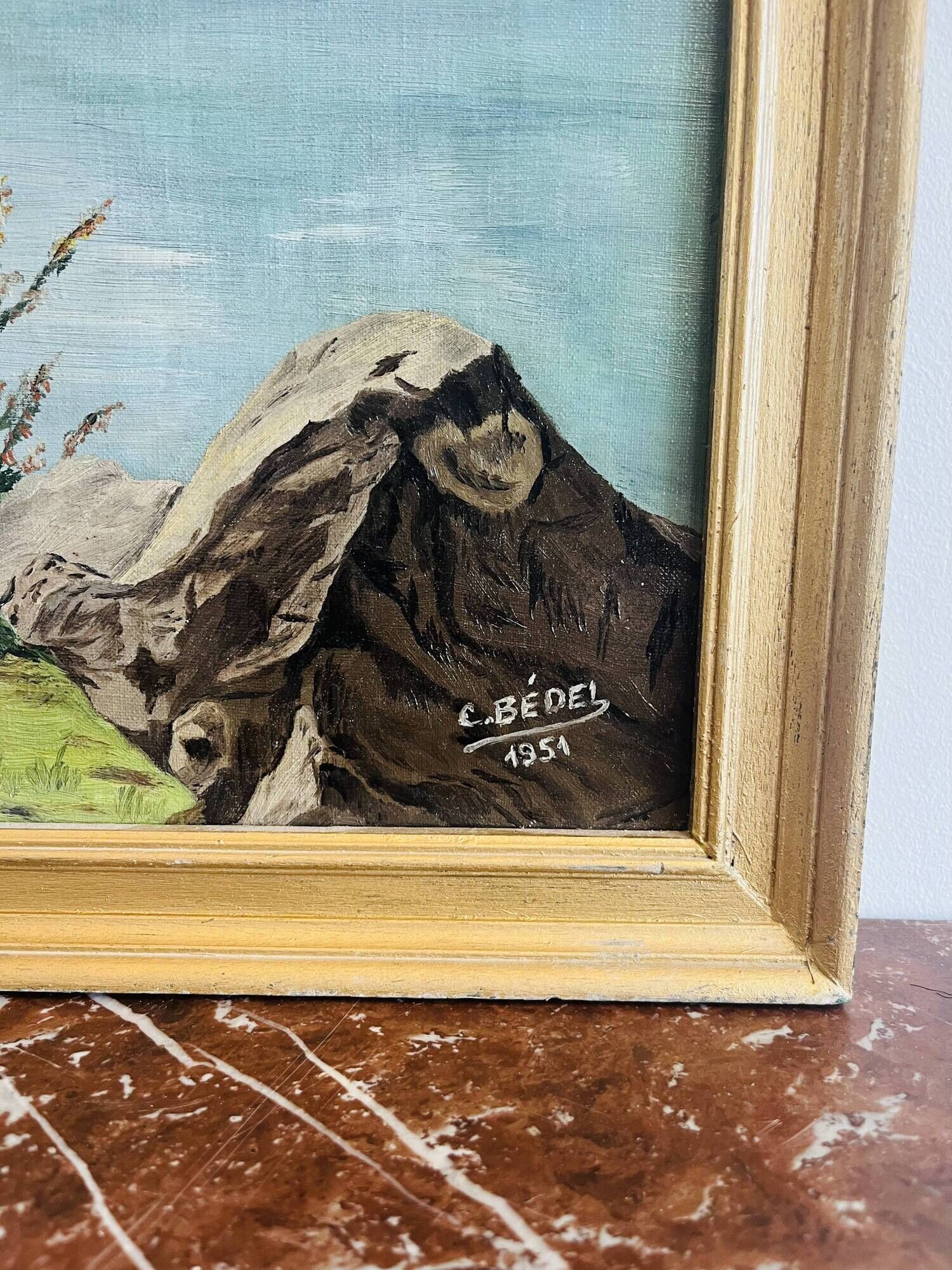 Oil painting on canvas by Christine Durif-Bédel (1876-1962)