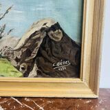 Oil painting on canvas by Christine Durif-Bédel (1876-1962)