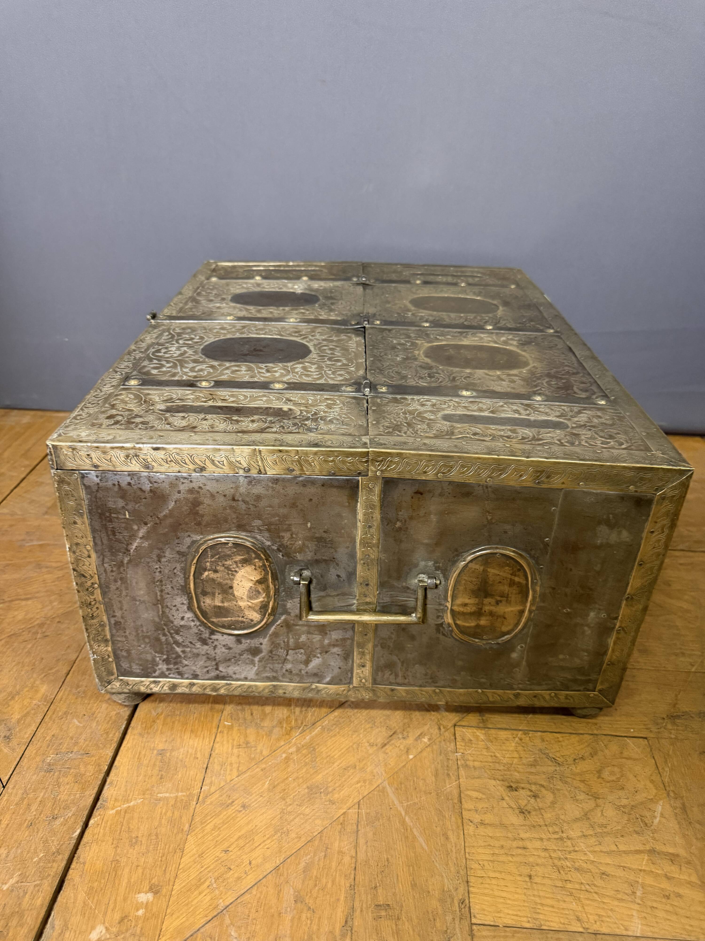 Wood, Metal and Brass Chest