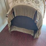 Vintage velvet toad armchair