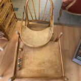 Baby high chair early 20th century thonet style curved wood and cane et you