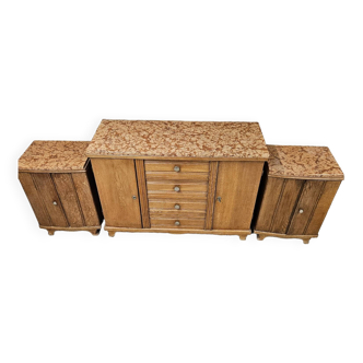 Art Deco Marble Set 1960"