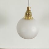 Vintage opaline white thread walking lamp