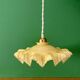 Vintage yellow opaline pendant light