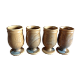 Set of 4 cups glazed ceramic