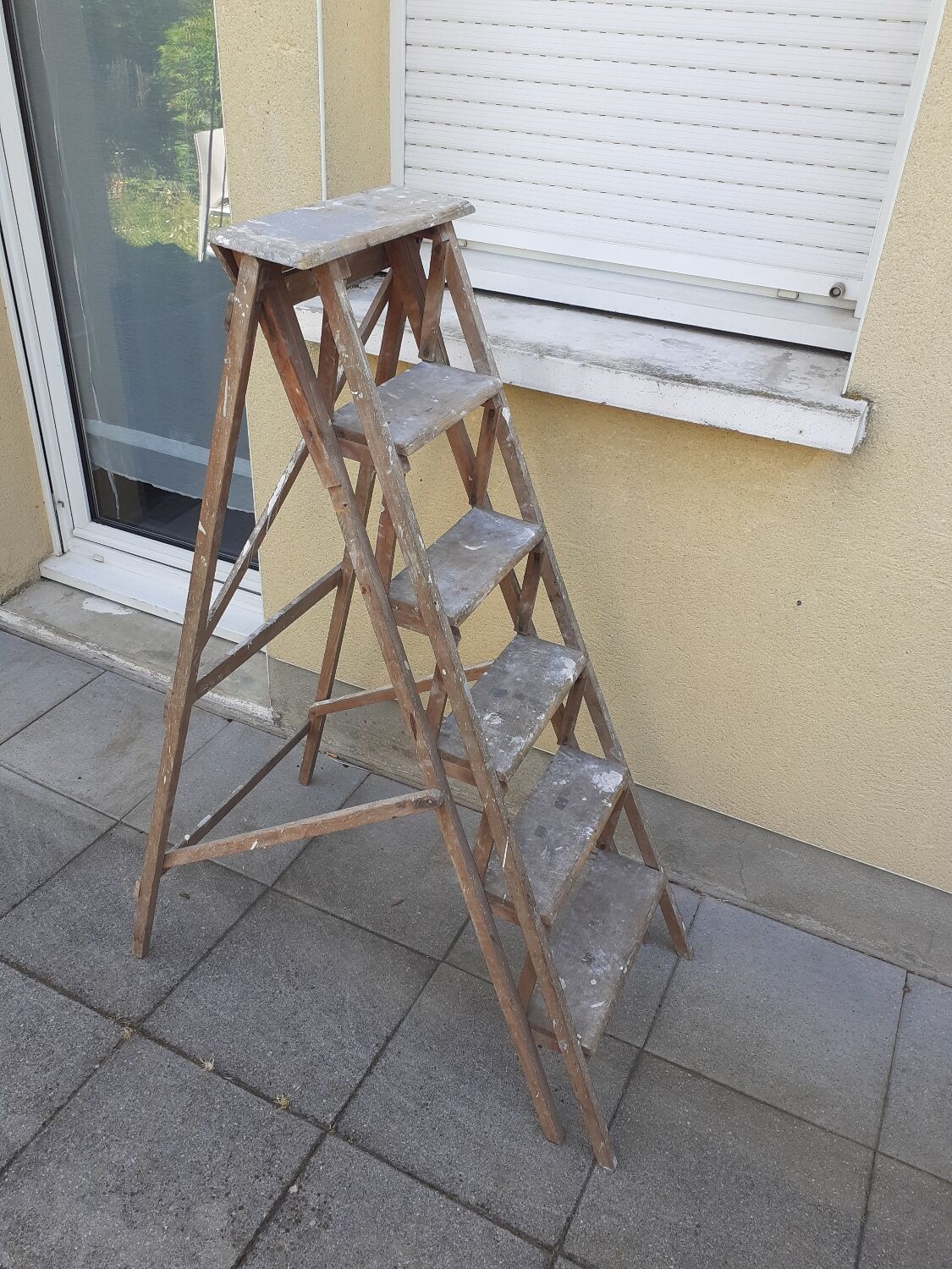 Wooden stepladder