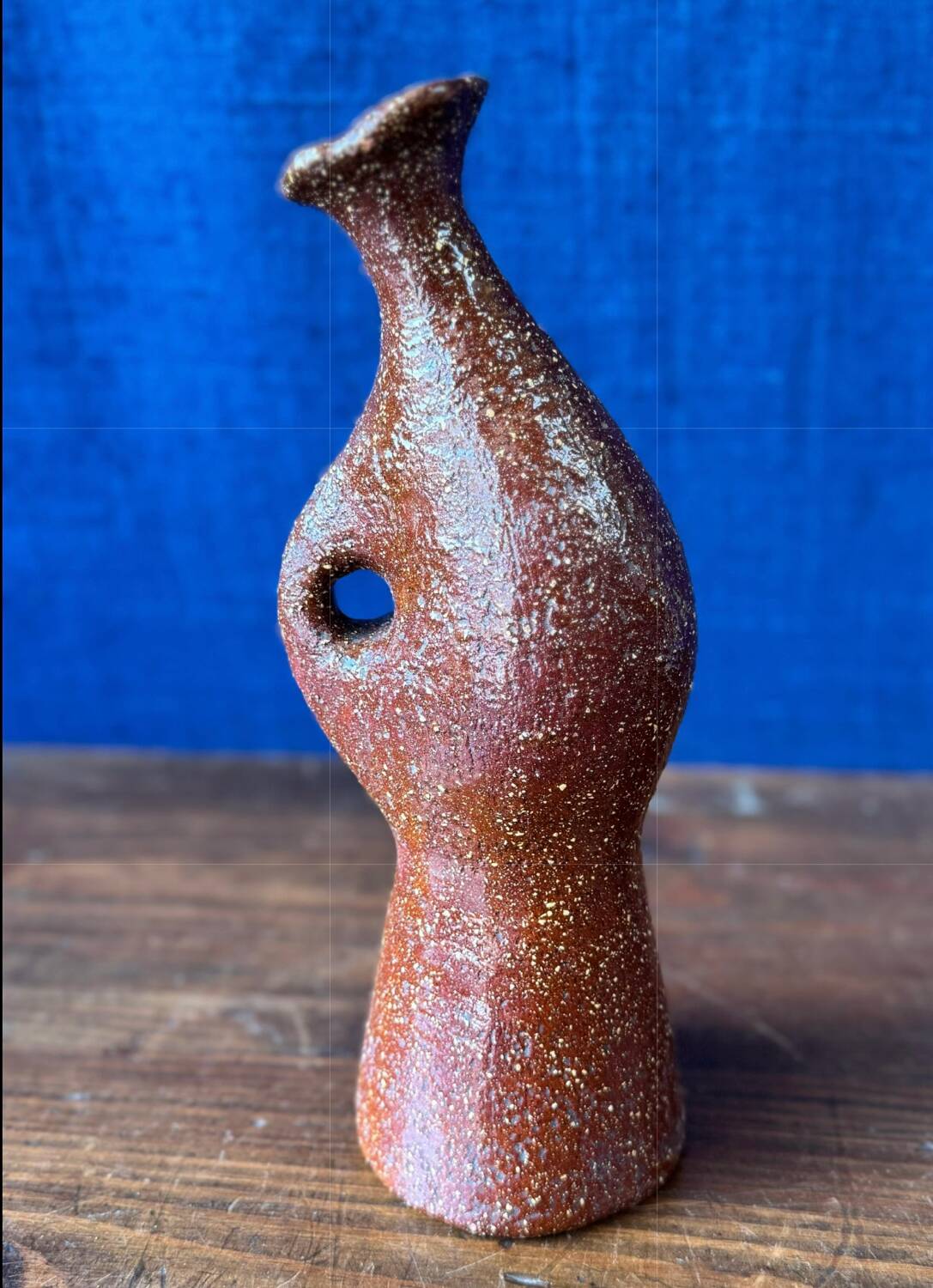 Amazing glazed terracotta jug – 1960s